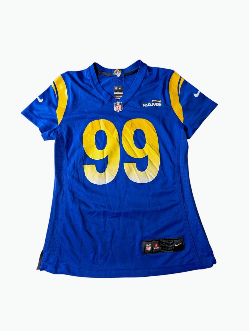 Nike Los Angeles Rams Aaron Donald #99 NFL Home Blue Jersey Women's Size Small